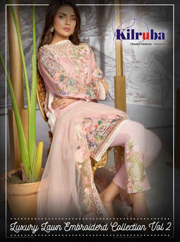 Kilruba Luxury Lawn Embroidered Collection KF-07 Suit 