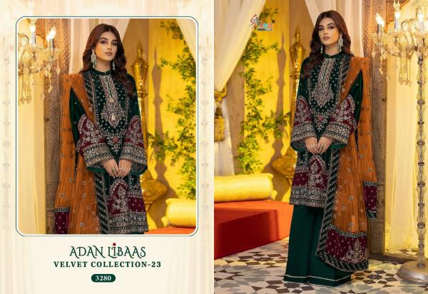 Shree Fab Adan Libaas Velvet Collection 3280-3285 Series 