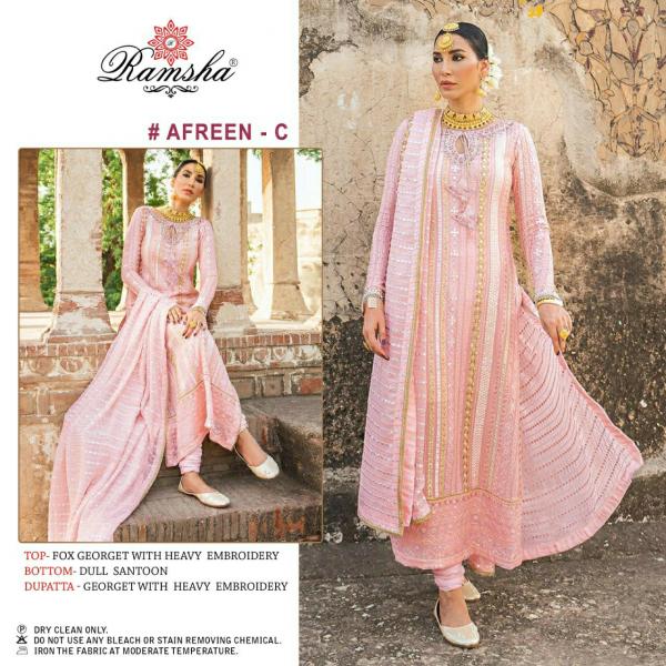 Ramsha Afreen-B & C Dress Material  