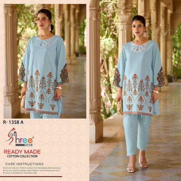 SHREE FAB READY MADE COTTON COLLECTION R-1358-A TO R-1358-D 