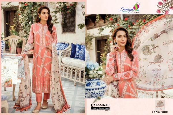 Saniya Trendz Qalamkar Vol-4 7001-7006 Series 
