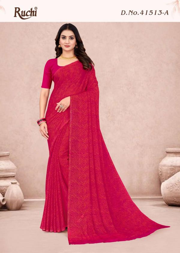 RUCHI STAR CHIFFON LEHRIYA VOL-13 41513A TO 41513F 