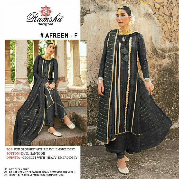 Ramsha Suits Afreen Dark Nx Colors 