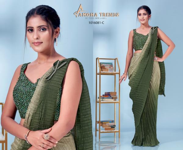 Aamoha Trendz Ready To Wear Designer Saree 1016081 Colors  