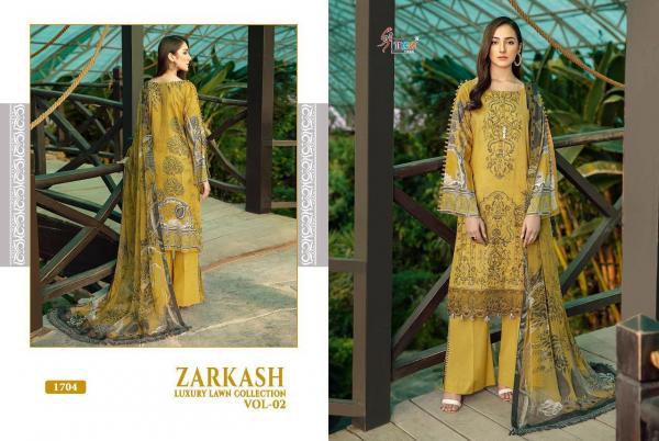 Shree Fabs Zarkash Luxury Lawn Collection Vol-2 1704-1710 Series  