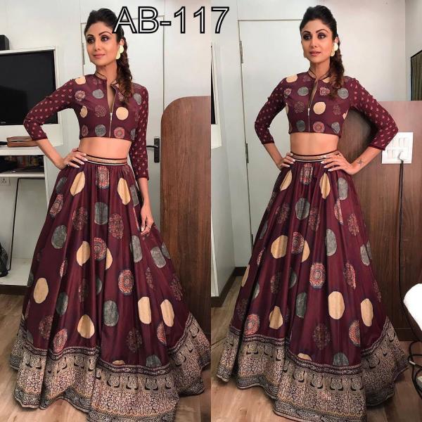 Shilpa Heavy Digital Lehenga  AB117  