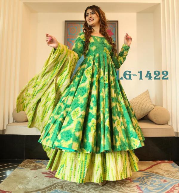 Bollywood Designer Crape Printed Gown LG-1422 Design 
