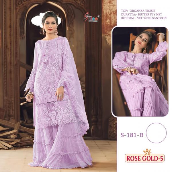 Shree Fabs Rose Gold-5 S-181 Colors  