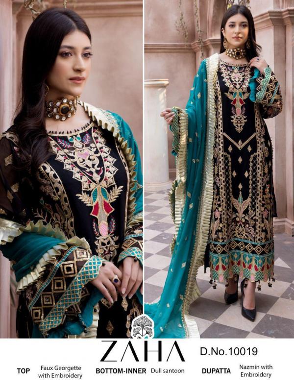 Zaha Pakistani Suit 10019 Design  