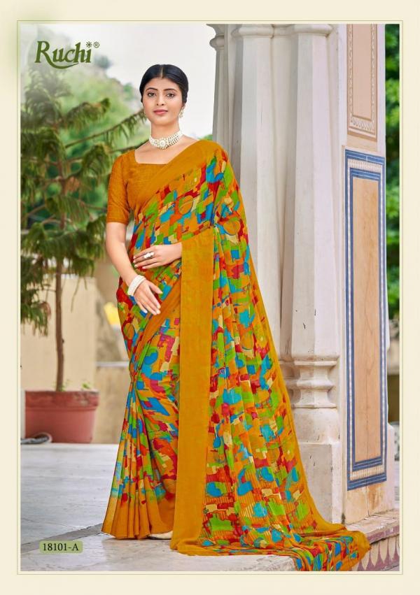 Ruchi Saree Star Chiffon 18101-18103 Series Colors  