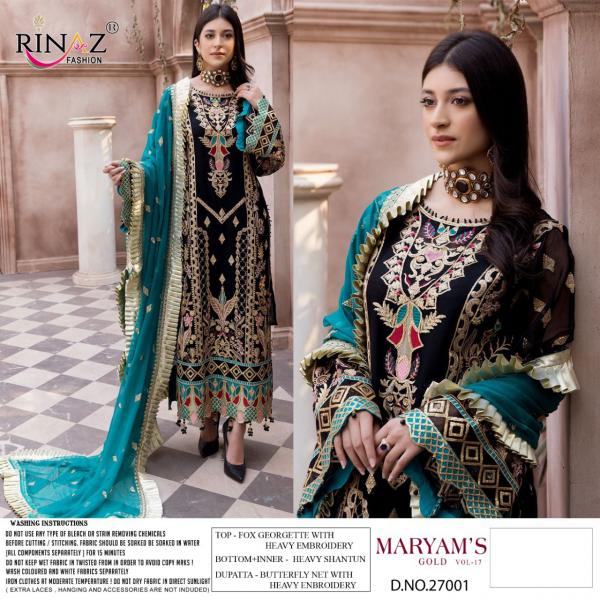 Rinaz Fashion Maryam's Gold Vol-17 27001-27003 Series  