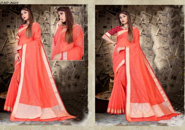 Isha Beautyful Linen Silk 3601-3609 Series 