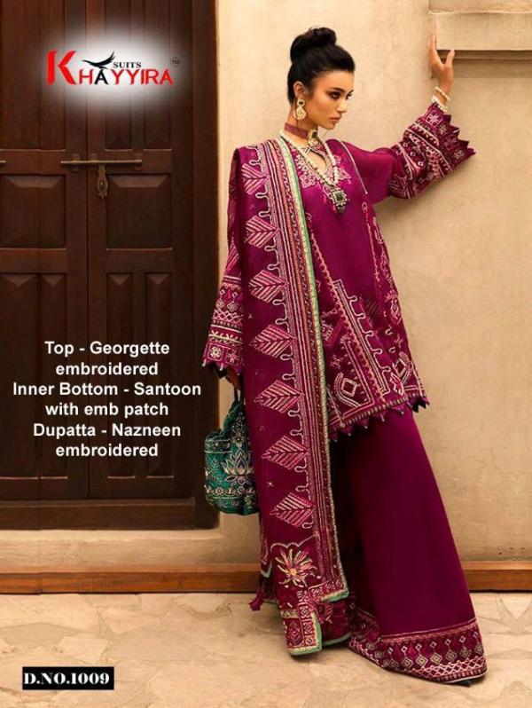 Khayyira Suits 1009 Maroon Color Salwar Suits 