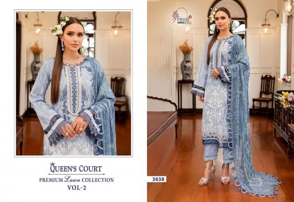 SHREE FAB QUEENS COURT PREMIUM LAWN COLLECTION VOL-2 3638 TO 3643 