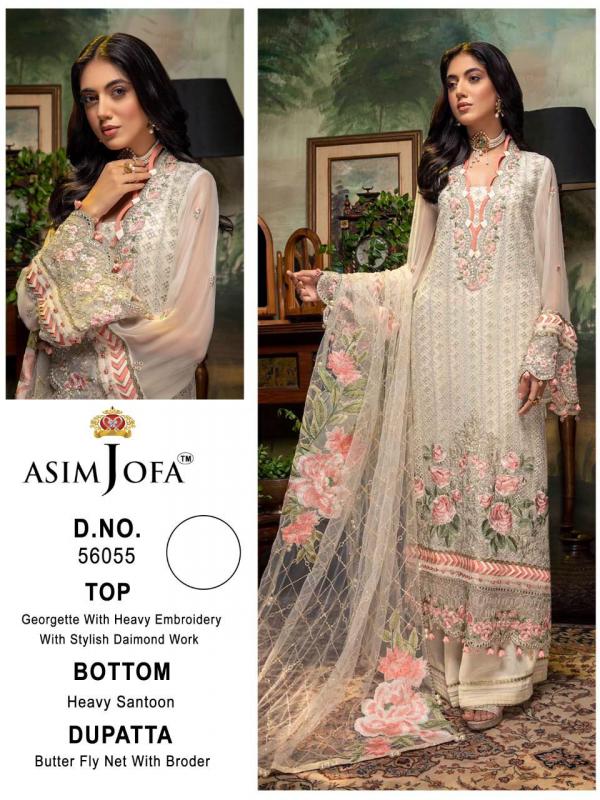 Asim Jofa Super Hit 56055 Dress Material  