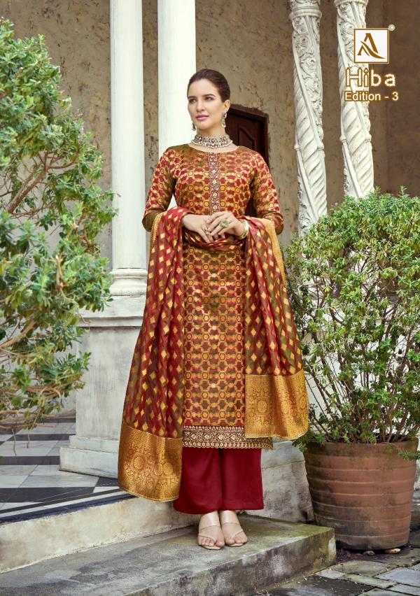 ALOK SUIT HIBA-3 H-1270-001 TO H-1270-006 