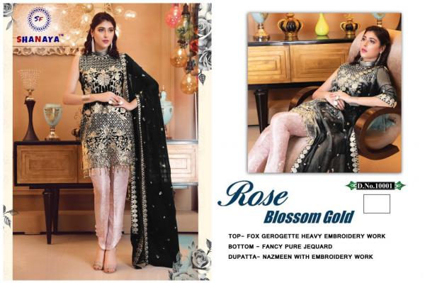 Shanaya Fashion Rose Blossom Gold 10001 Black Suit 
