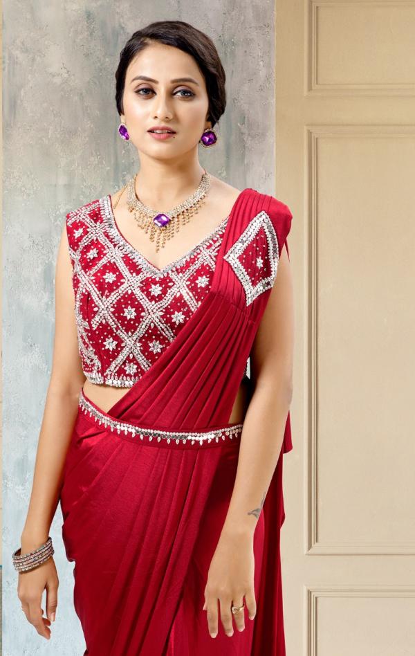 Aamoha Trendz Ready To Wear Designer Saree 1015581 Colors	 
