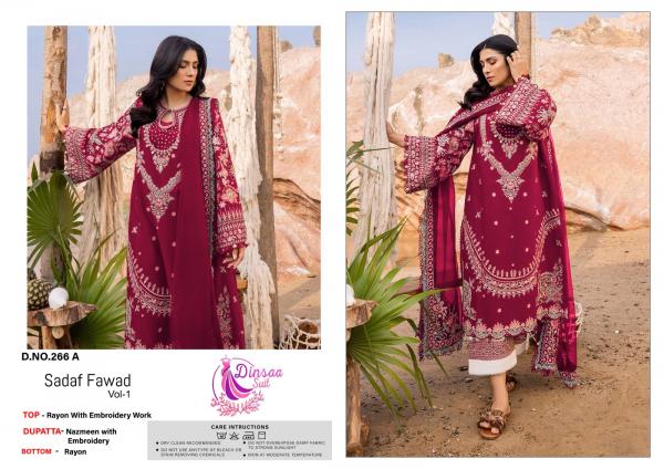 DINSAA SUIT SADAF FAWAD VOL-1 266-A TO 266-D 