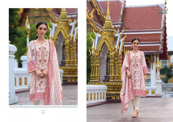 SHREE FAB RIWAYAT PREMIUM EMBRODERED LAWN COLLECTION 1001 TO 1005 