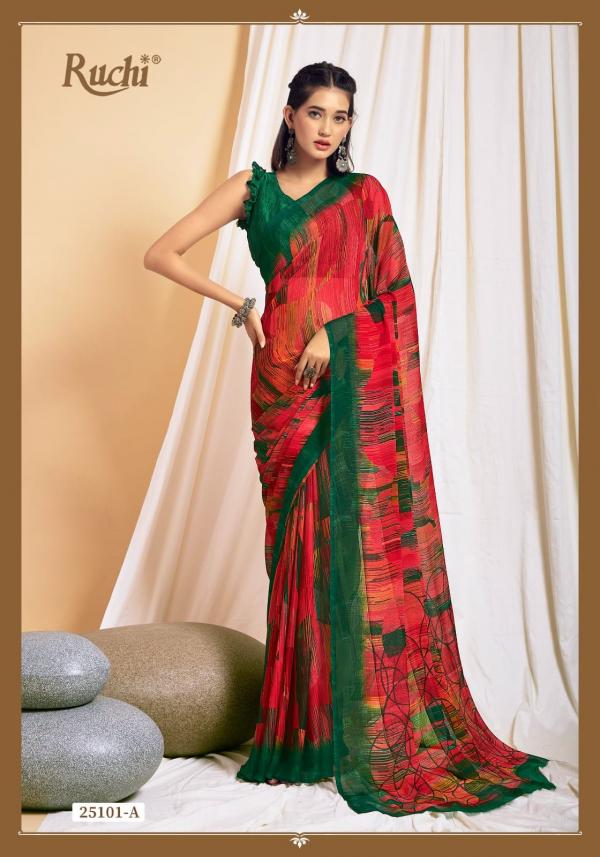 Ruchi Saree Star Chiffon 125nd Edition 25101-25106 Series 