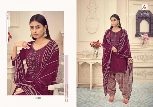 Alok Suits Nusrat-e-Patiyala 685-001-685-010 Series  