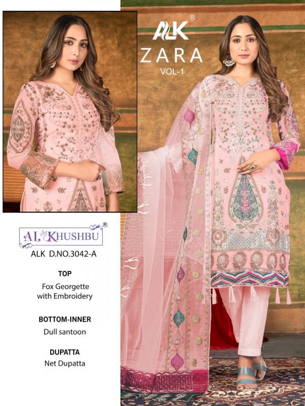 AL Khushbu Zara Vol-1 3042 Colors  