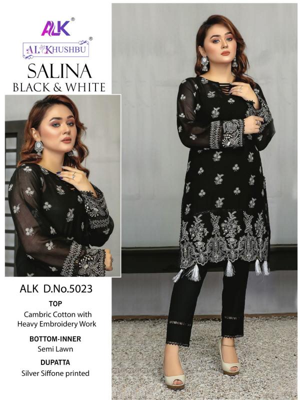 AL Khushbu Salina Black And White 5023-5025 Series