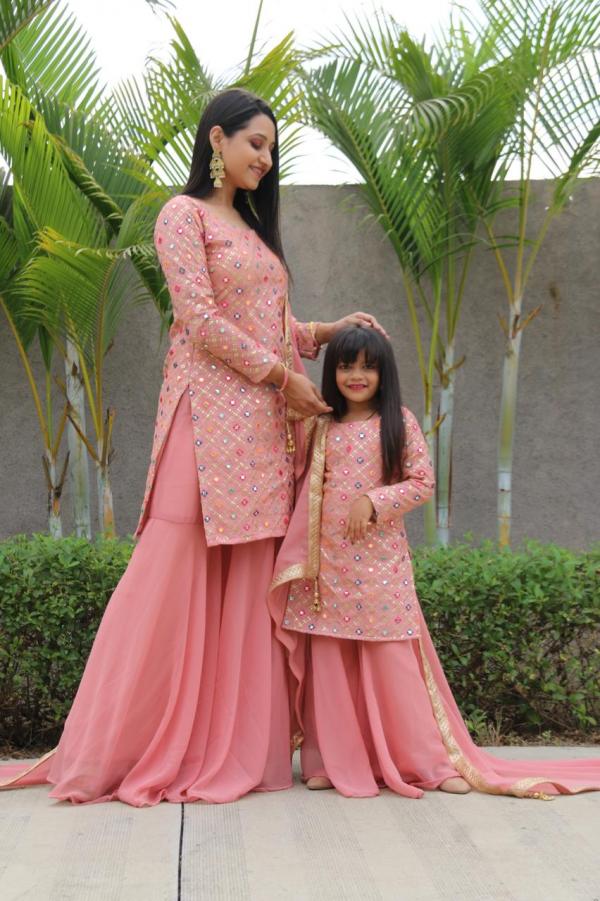 Mother Daughter Collection ZC-8894 Design Plazzo Suits  