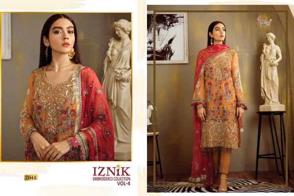Shree Fabs Iznik Embroidered Collection Vol-4 7041-7046 Series 