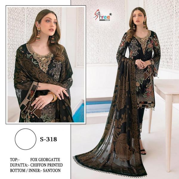 Shree Fabs S-318 Black Salwar Suits  