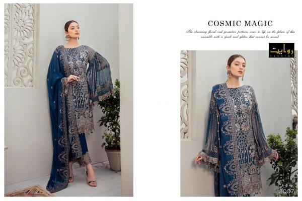 Riwayat 3007 Blue Designer Salwar Suit 