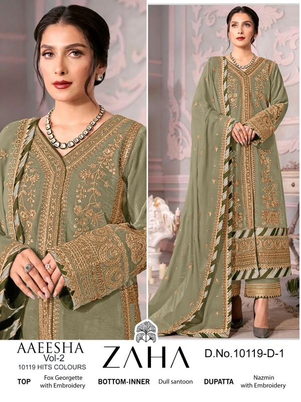 ZAHA AAEESHA VOL-2 10119-D-1 TO 10119-D-4 