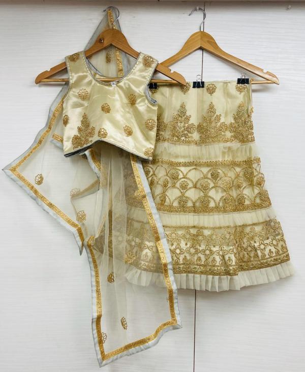 AJ 1001-1004 Designer Satin Silk Partywear Kids Lehenga