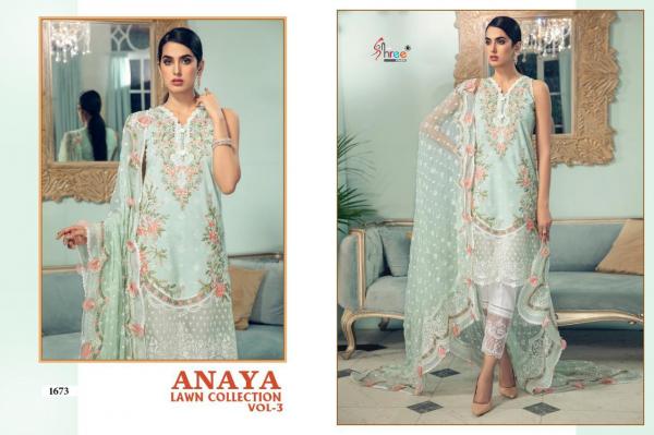 Shree Fabs Anaya Lawn Collection Vol- 3 1673-1676 Series 