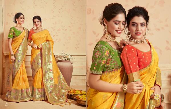 Kessi Fabric Saree Saugat Silk 3831-3840 Series 