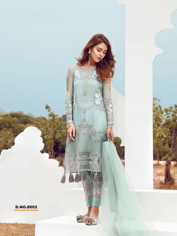 8002 Colors Georgette Embroidered Pakistani Suits 