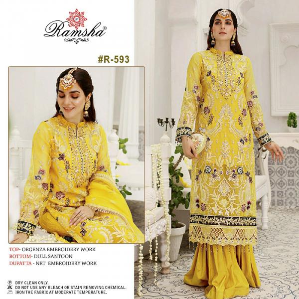 Ramsha Suit R-593 Design  