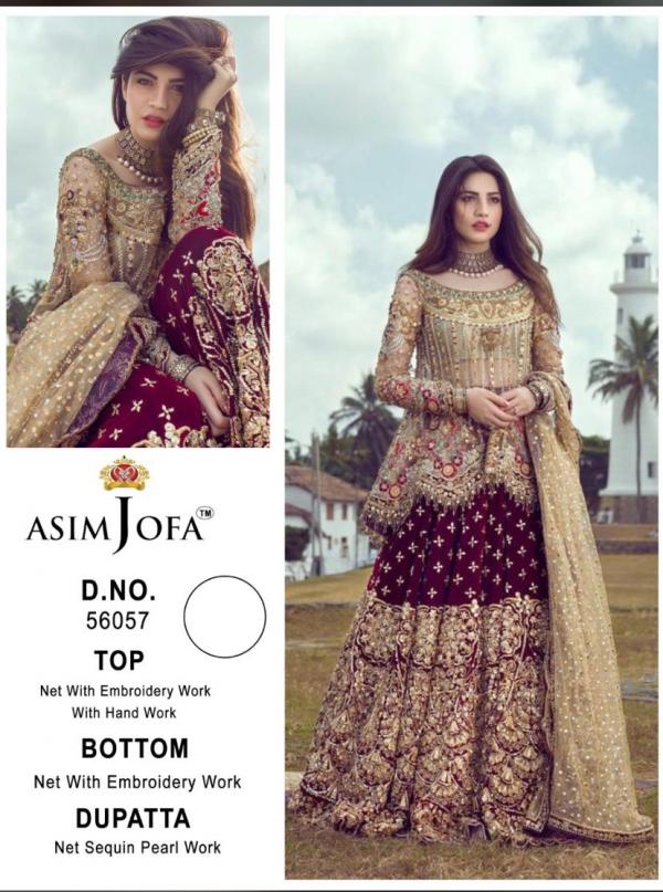 Asim Jofa Super Hit 56057 Dress Material  