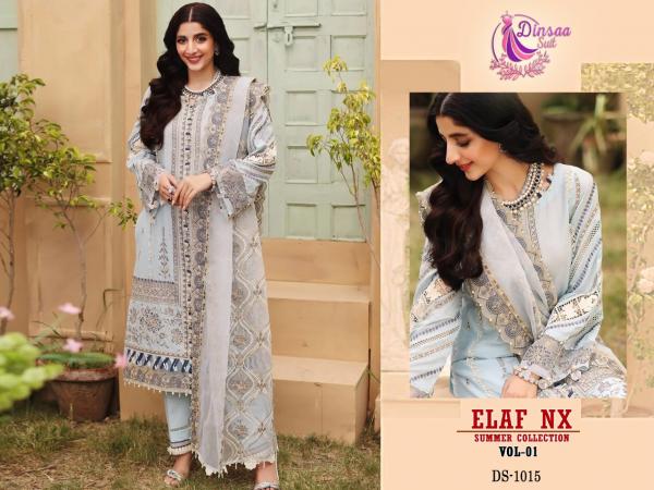 Dinsaa Suit Elaf Nx Summer Collection Vol-1 DS-1015 to DS-1017 Series 