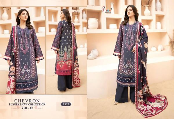 Shree Fab Chevron Lawn Collection Vol-12 2522-2526 Series 