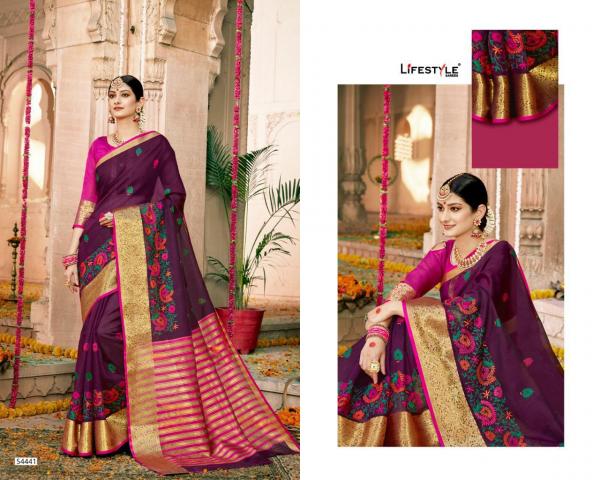 Lifestyle Saree Hansika Vol-5 54441-54452 Series 