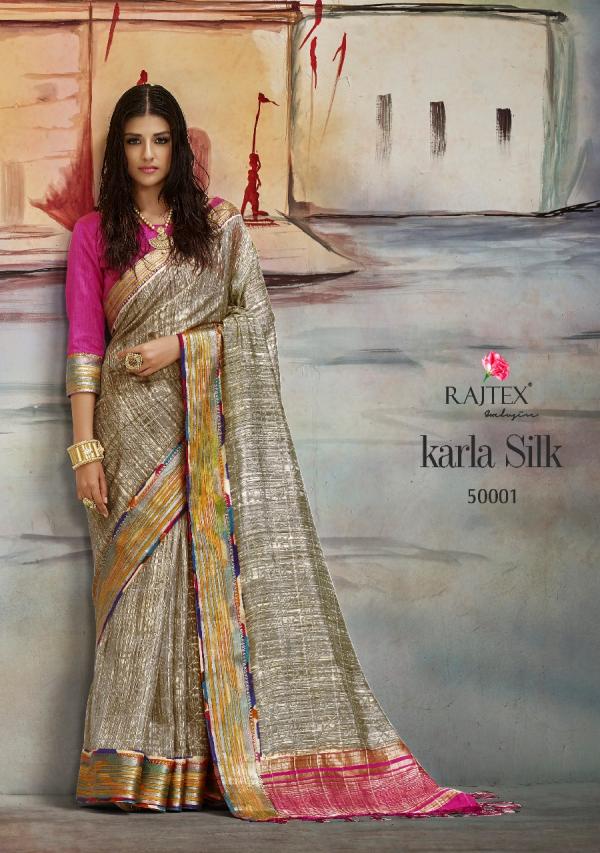 Rajtex Saree Karla Silk 50001 50010 Series 