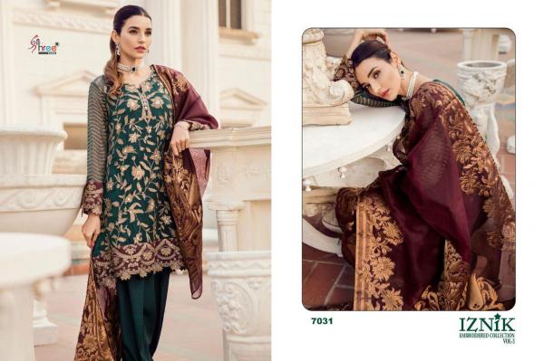 Shree Fabs Iznik Embroidered Collection Vol-3 7031-7038 Series 