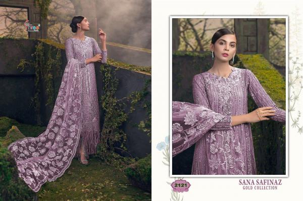 Shree Fabs Sana Safinaz Gold Collection 2121-2124 Series 