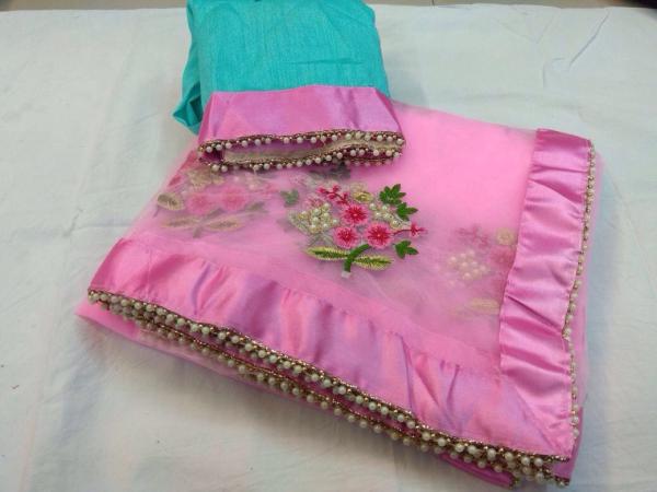 Designer Party Wear Premium Quality Embroiderd Saree  