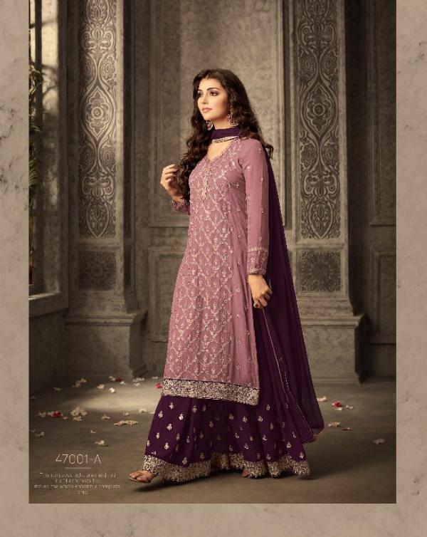 Mohini Fashion Glamour Vol-47 Sarara Collection Hit Designs Colors 47001 47006AB Series 