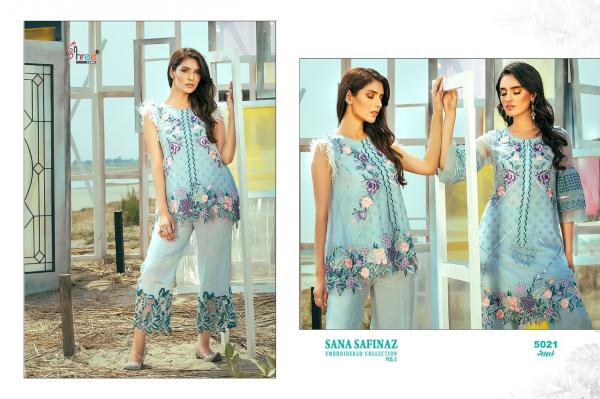 Shree Fabs Sana Safinaz Embroidered Collection Vol 2 5021 5027 Series 