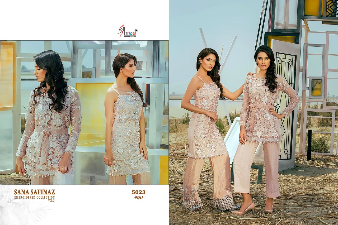 Shree Fabs Sana Safinaz Embroidered Collection 5023