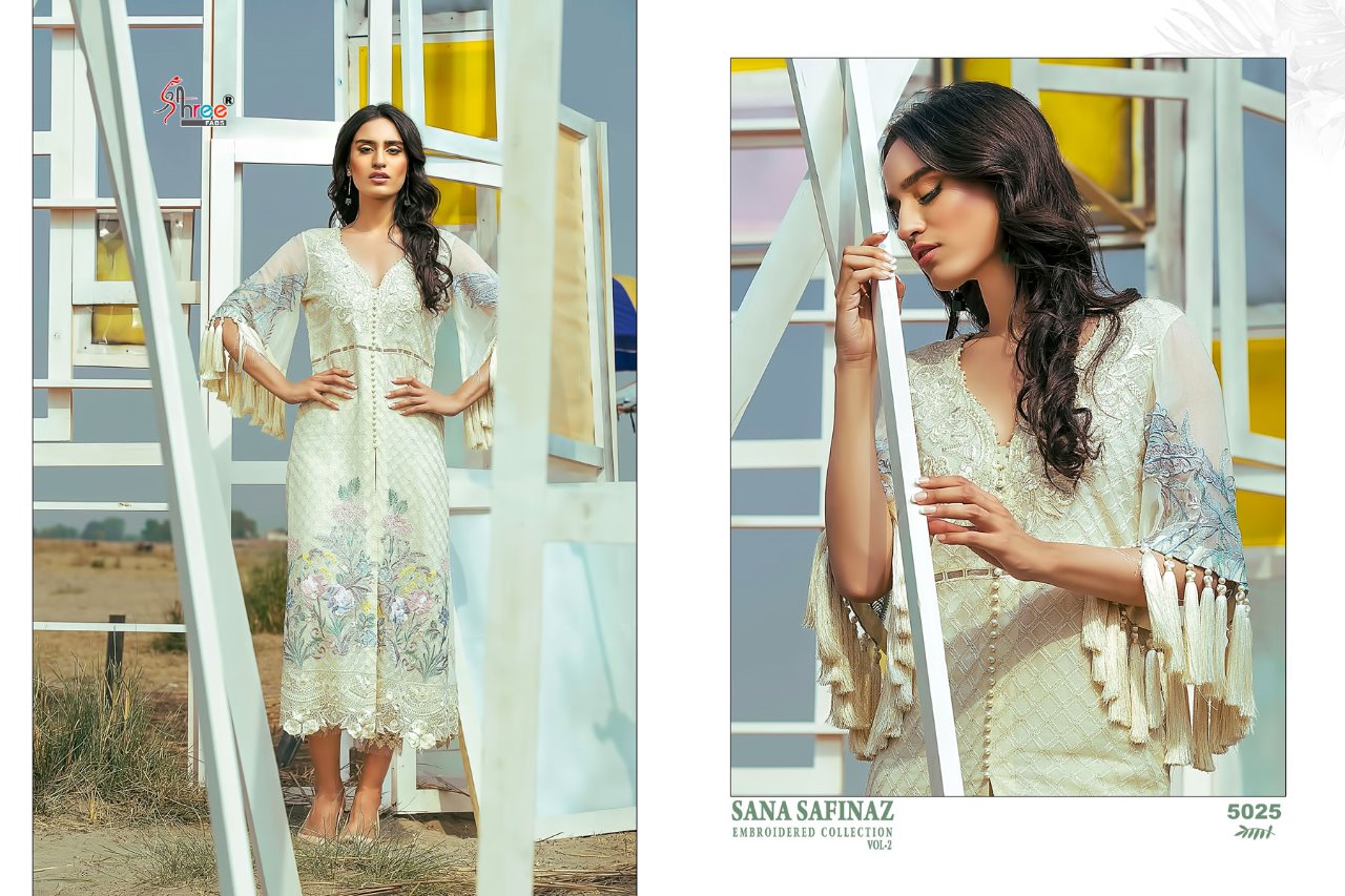 Shree Fabs Sana Safinaz Embroidered Collection 5025